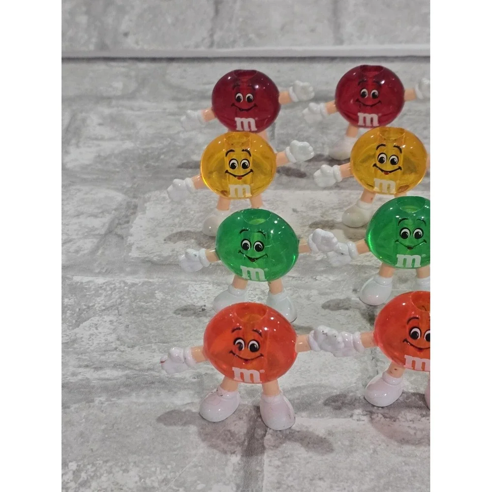 Vintage M&M's Christmas‎ String Light Covers Set of 18 Multicolored Orange Green